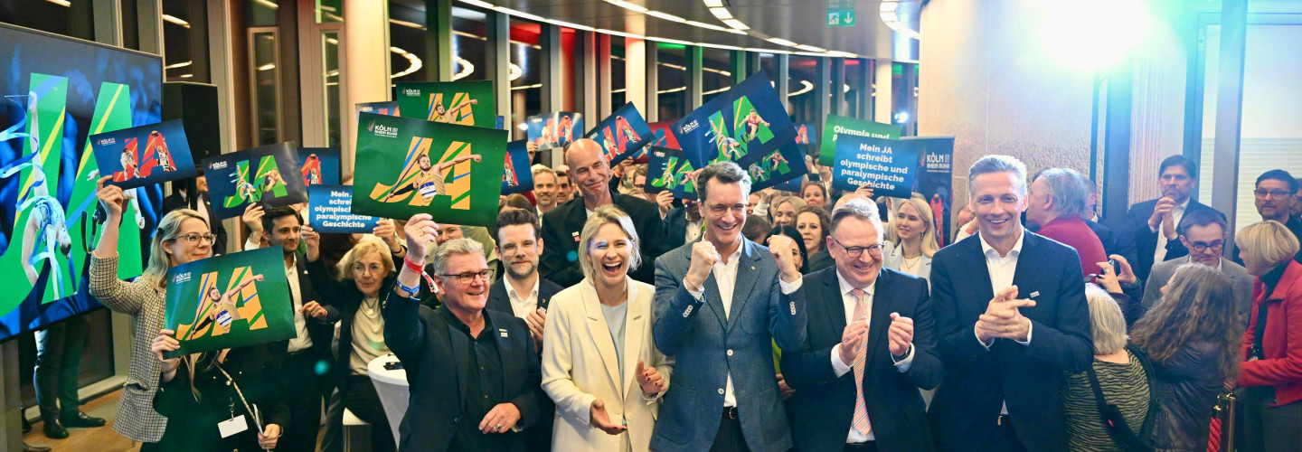 Zustimmung bei insgesamt 66 Prozent - Überwältigendes JA! der Menschen zur Olympiabewerbung von KölnRheinRuhr!