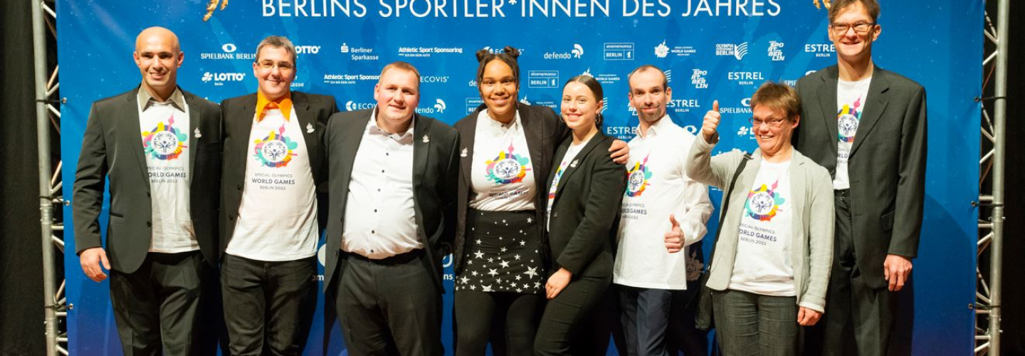 Special Olympics Athlet*innen im Team der Champions Gala