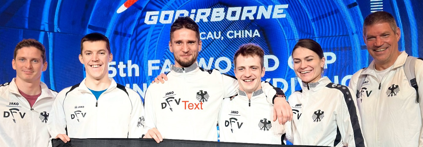 Indoor-Skydiving / Europameister: Team Windobona Berlin Flytopia greift nach den Sternen - Bronze: Gelungenes Debüt für Germany im Dynamic 4-way