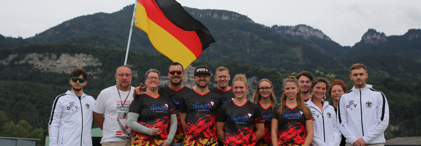Deutsches Speed-Skydiving-Team holt EM-Titel mit der Mannschaft – Zehn Medaillen für Deutschen Fallschirmsport-Verband bei Titelkämpfen in Hohenems