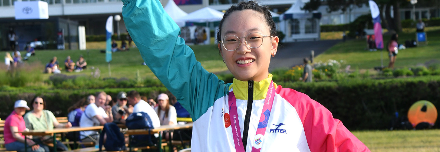 Cheuk In Wai aus Hong Kong erste Siegerin bei den Special Olympics World Games Berlin 2023